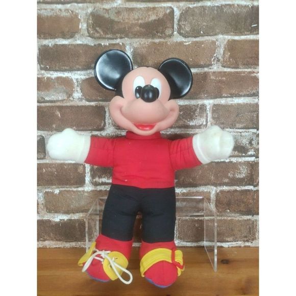 Vintage 1980s Mickey Mouse Learn to Dress Me Doll Mattel Shoe Tie Buckle - Picture 1 of 6